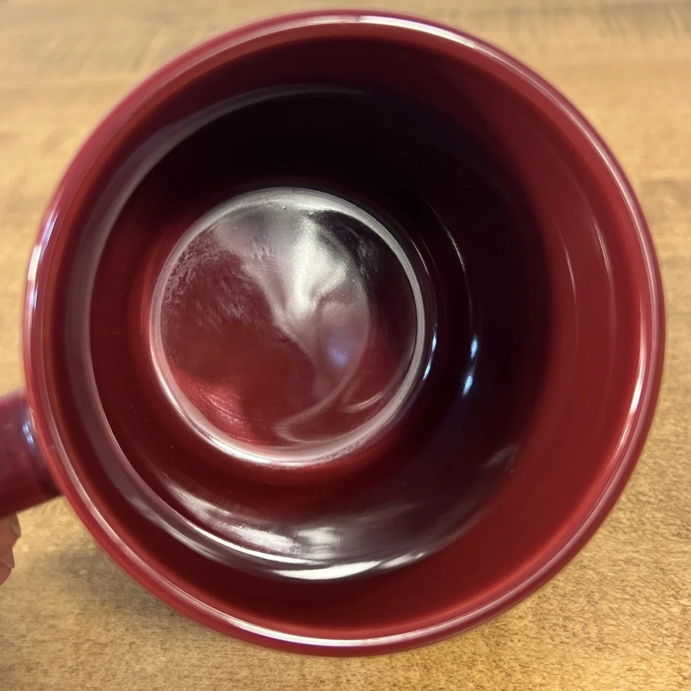 Vintage Brooklyn Botanic Garden Burgundy Mug - Picture 5 of 9